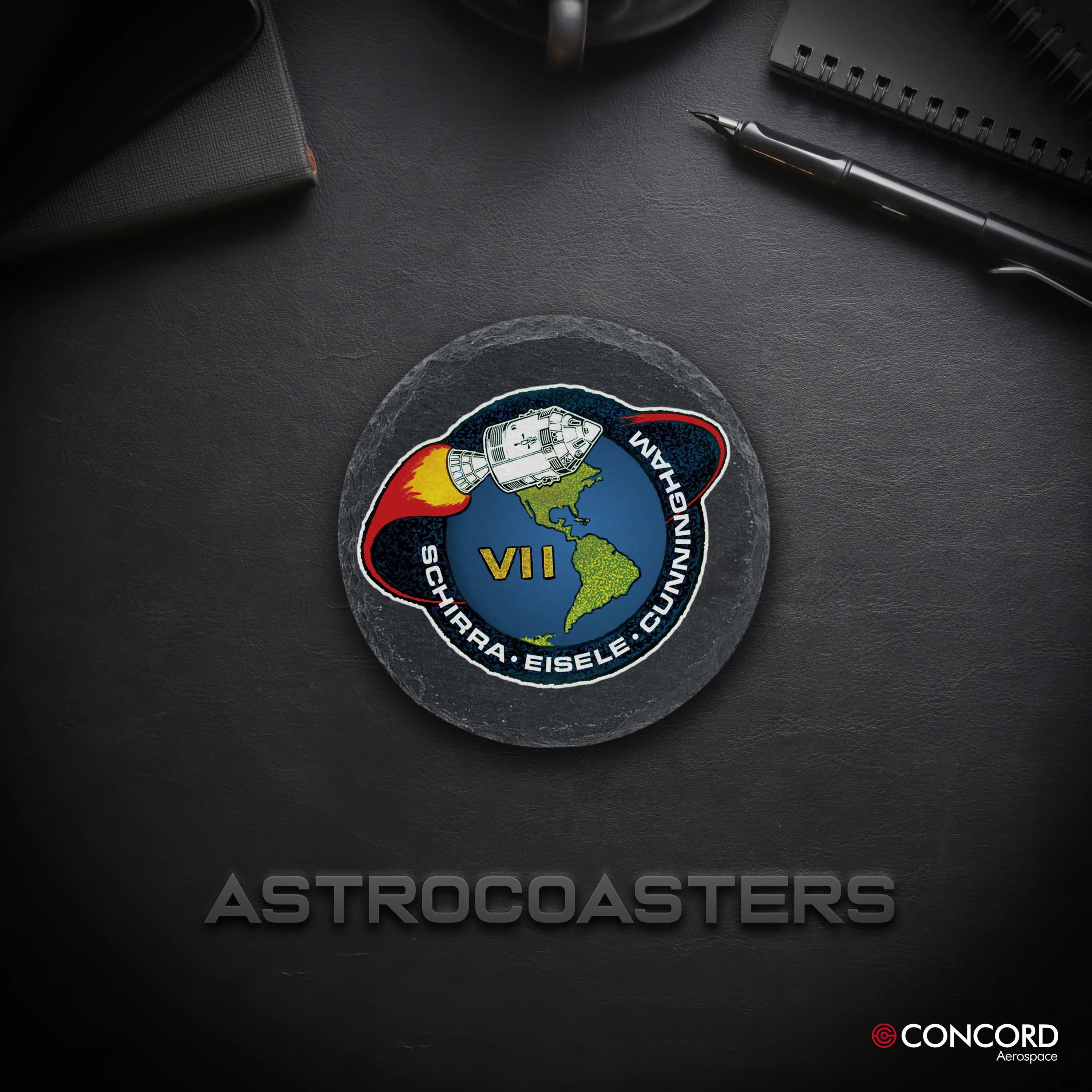 APOLLO 7 MISSION - SLATE COASTER - Image 6