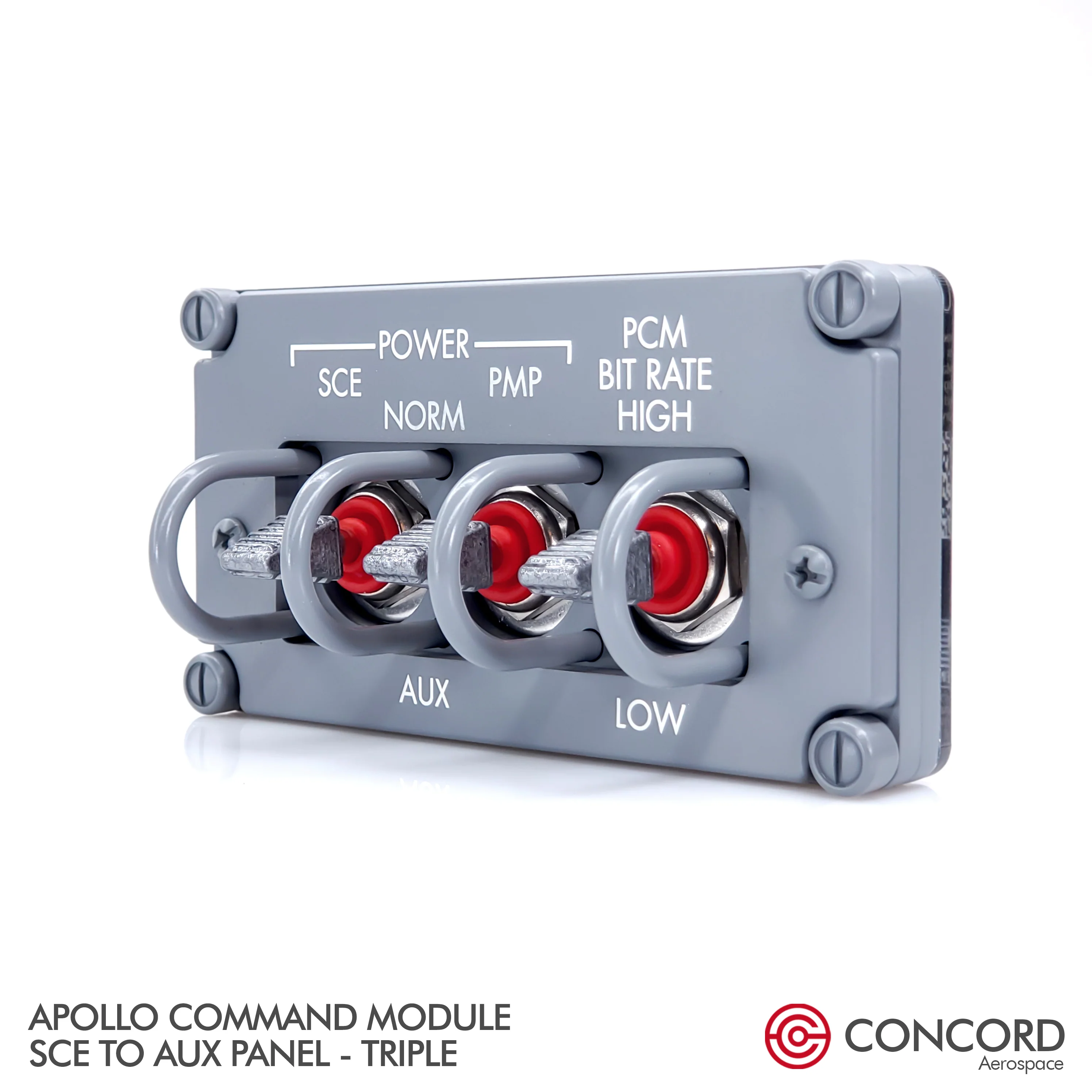APOLLO COMMAND MODULE TRIPLE SWITCH PANEL - SCE to AUX - Image 10