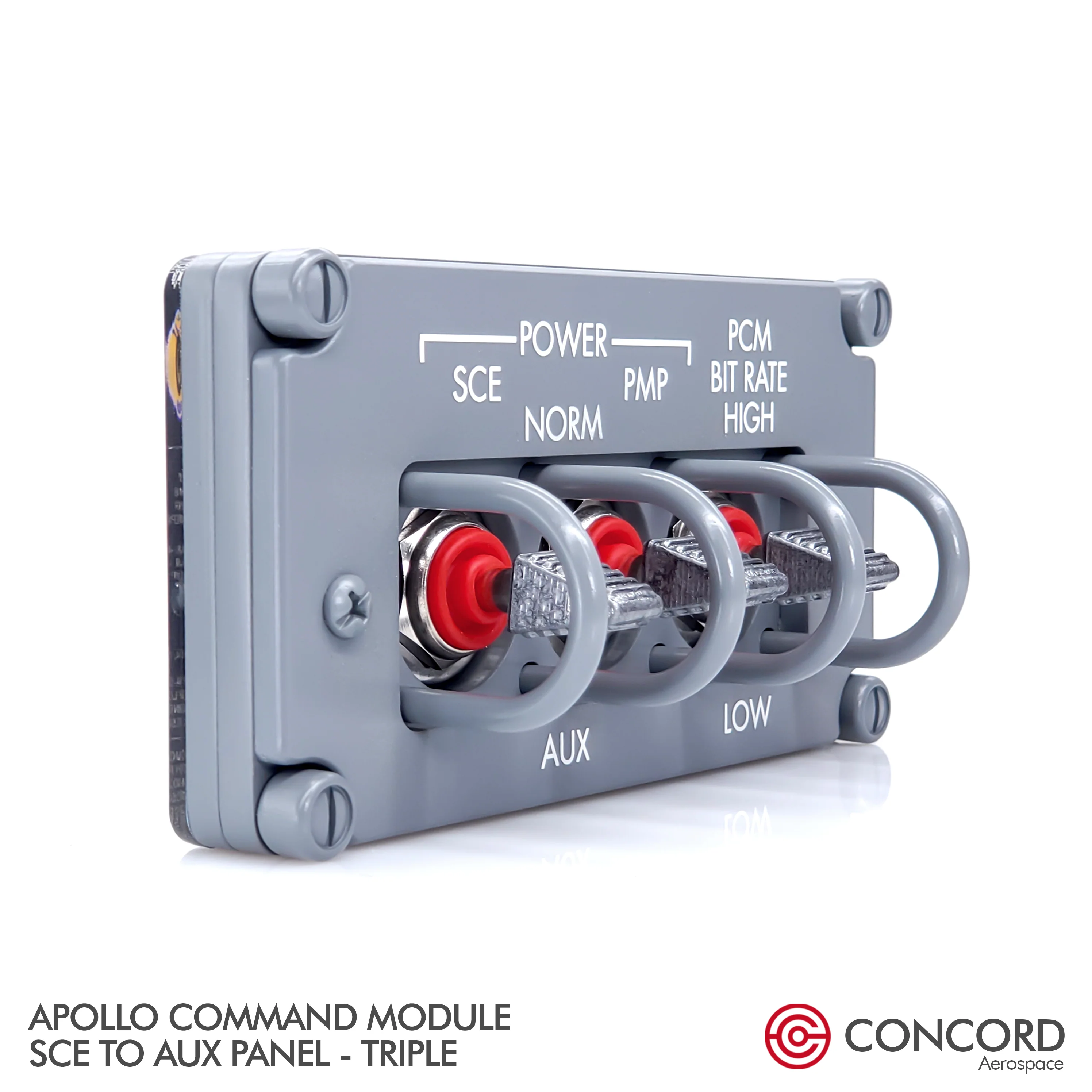 APOLLO COMMAND MODULE TRIPLE SWITCH PANEL - SCE to AUX - Image 7