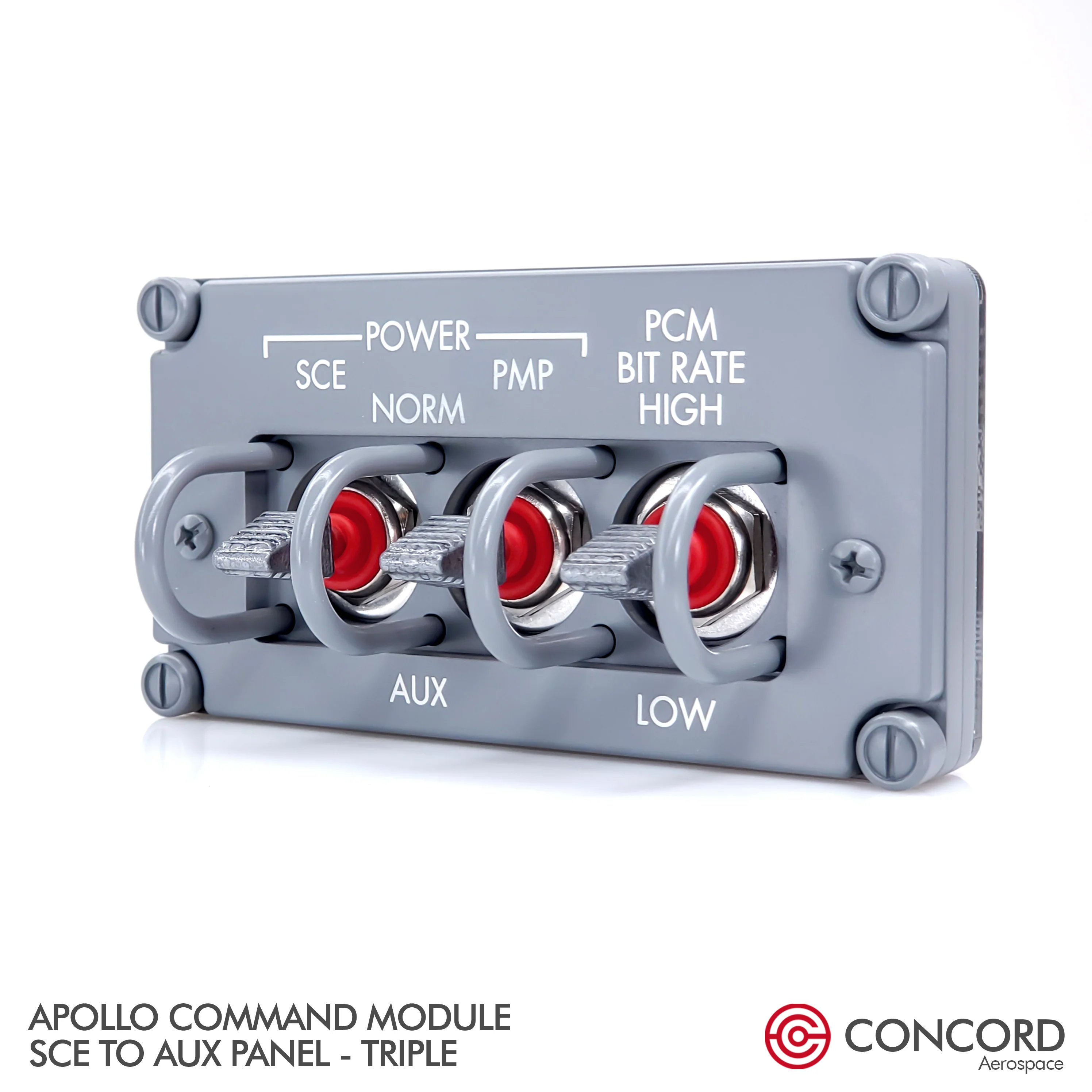 APOLLO COMMAND MODULE TRIPLE SWITCH PANEL - SCE to AUX - Image 9